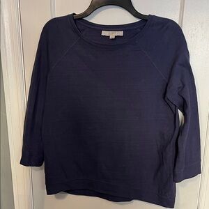 Ann Taylor Deep Blue Long Sleeve Tee